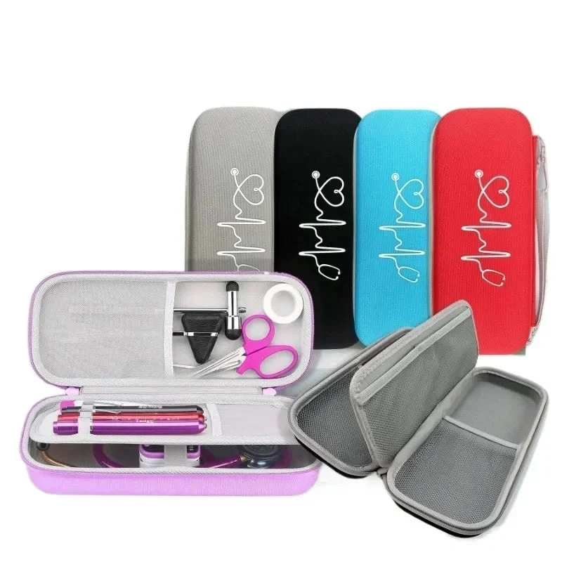Lightweight Portable Medical Storage Case – Hard Shell EVA First Aid Organizer for Stethoscope Emergency Supplies Smart