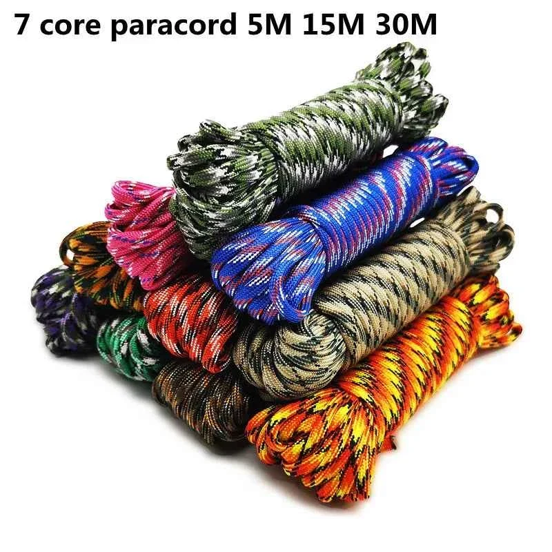 Soft 550 Paracord Rope 4mm 7-Core Survival Cord 5m 15m 30m Outdoor Camping Hiking Utility Rope Excellent