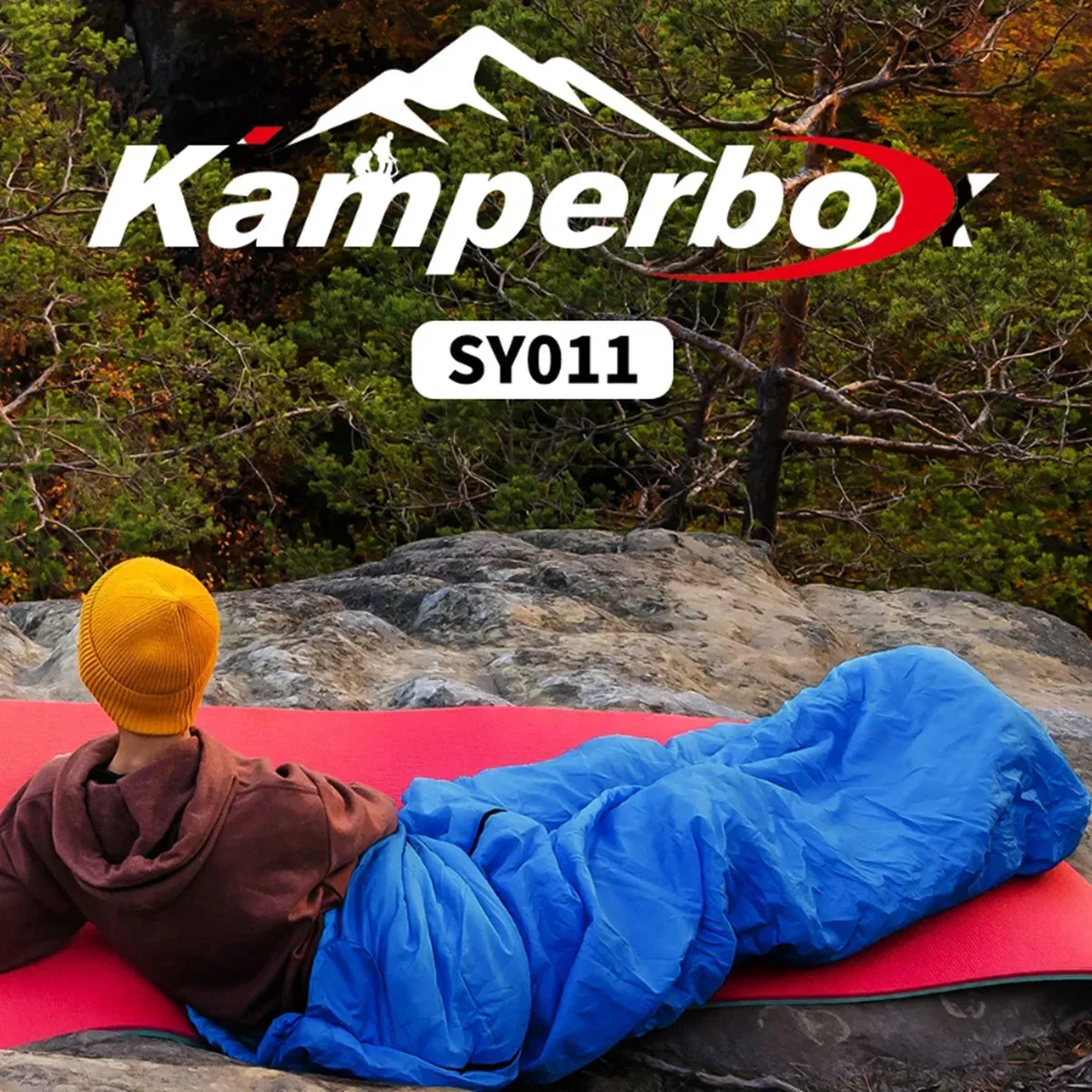 Clean 3-Season Camping Sleeping Bag – Cotton Fill Adult Size Splicing Single Comfort Temp 0–5°C Kamperbox Artisan