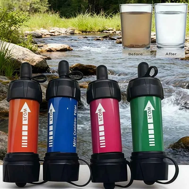 Specialty Portable 3-Stage Water Filter Straw with 0.01-Micron Filtration for Camping Hiking and Emergency Use Crafted