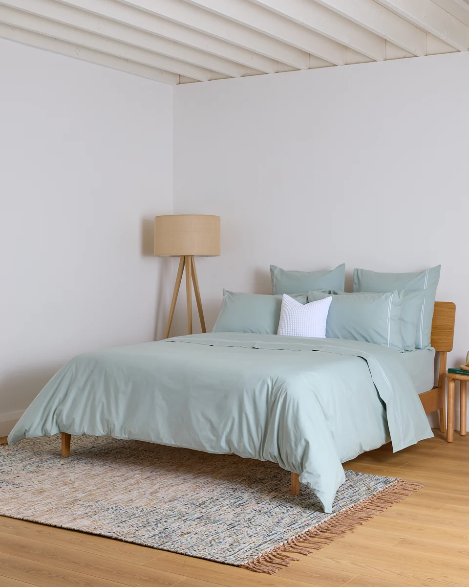 Superior Foxford Evelyn Sage Duvet Set Green