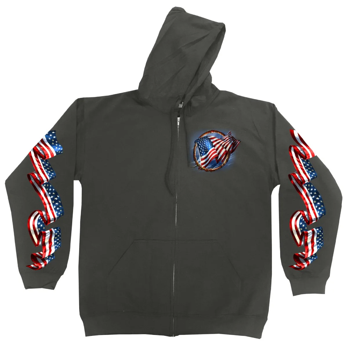 Comfortable Hot Leathers GMZ4532 Men s Charcoal ‘Hoop Eagle Hoodie’ Professional
