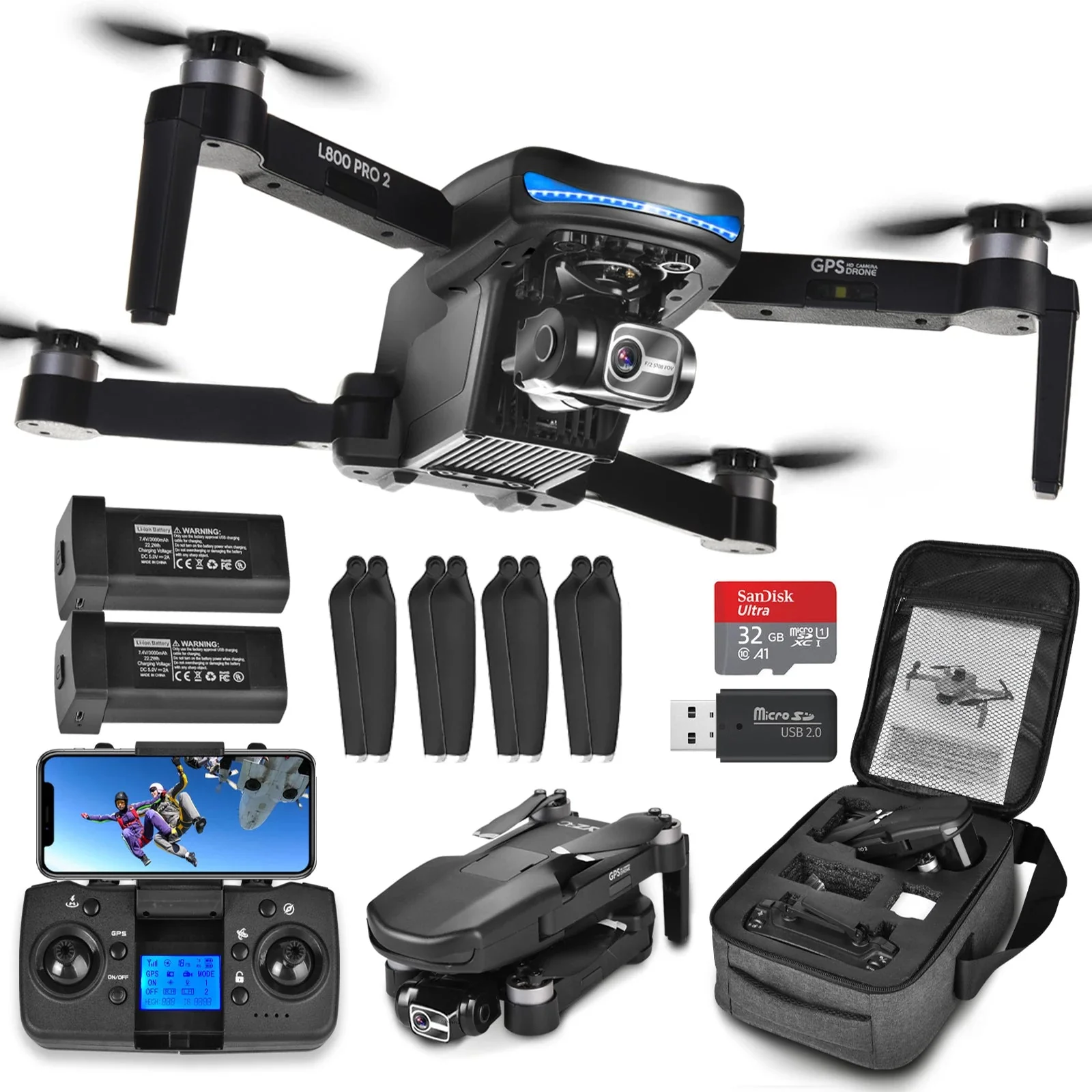 Fashionable 4K GPS Drone with Camera 3-Axis Gimbal EIS Stabilization 5G FPV 50-Min Flight Obstacle Avoidance – Foldable Brushless Quadcopter 4K GPS Drone with Camera – 5G WiFi FPV Brushless Quadcopter for Aerial Photography High-Quality