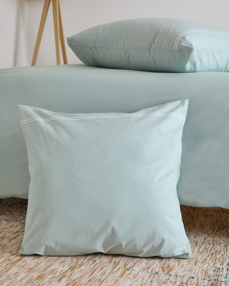 Flexible Foxford Evelyn Sage Rolenio Square Pillowcase Organic