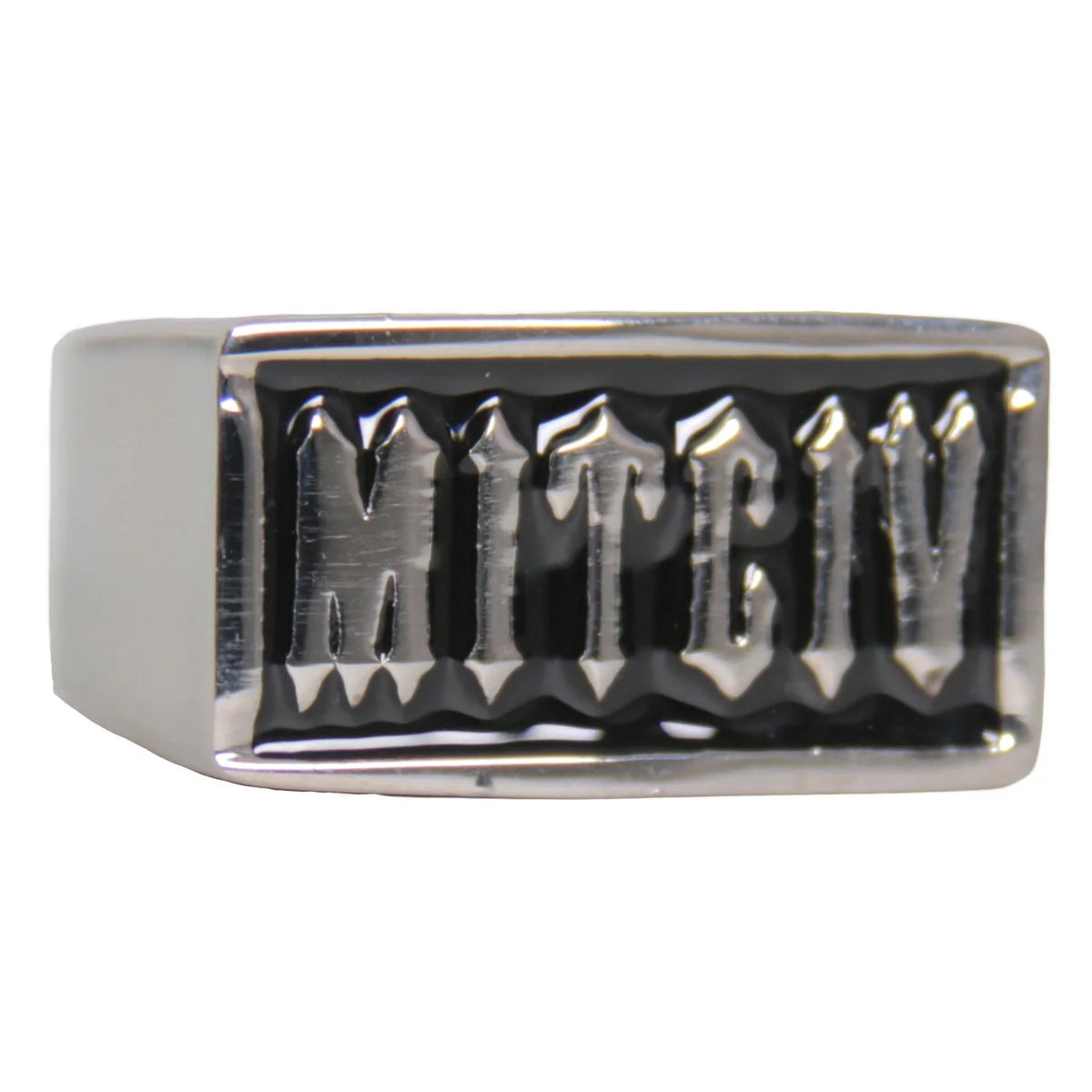 Professional Hot Leathers JWR2136 Men’s Silver ‘VICTIM’ Stainless Steel Ring Quality