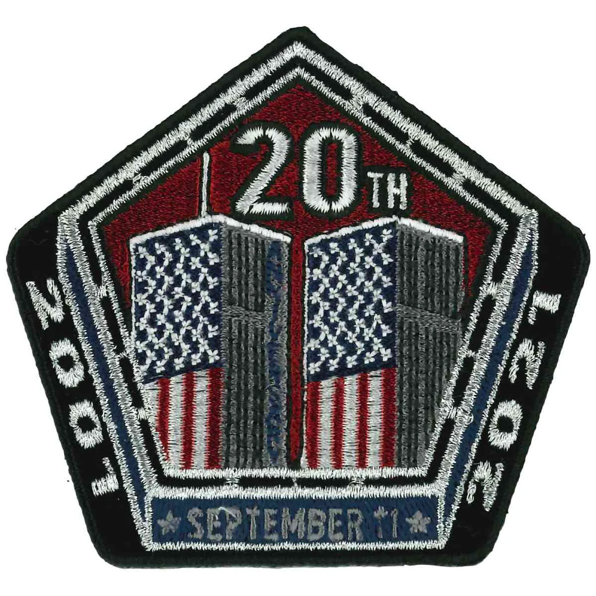 Natural Hot Leathers PPQ1673 9-11 Pentagon and Towers 3 Patch Trusted