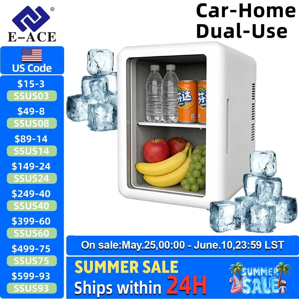 Quality 4L Portable Compressor Car Fridge zer – Adjustable Temperature CE RoHS for Camping Road Trips Safe