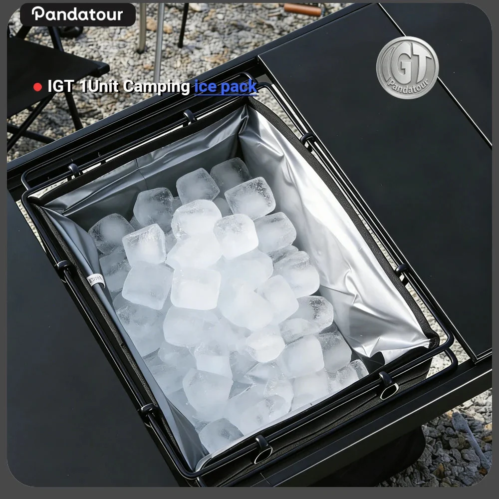 Relaxed Pandatour IGT Camping Table Ice Bucket Insulation Bag – EVA Cooler for Camp Kitchen Picnic Outdoor Use Next-Generation