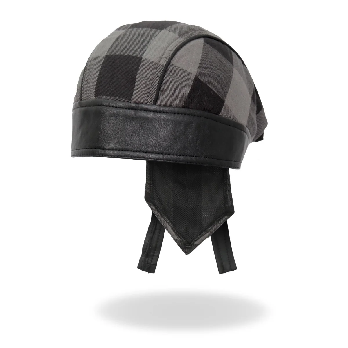 Flexible Hot Leathers HWH1110 Gray Buffalo Plaid Headwrap Recyclable