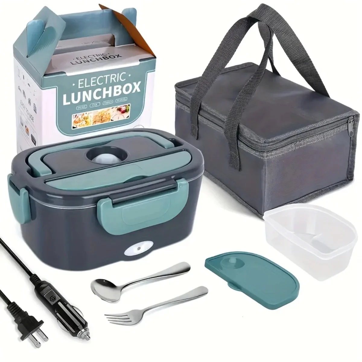 World-Class Electric Lunch Box Double Compartment – 110V-240V 12V-24V Portable Food Heater Electric Lunch Box Double Compartment – 110V-240V 12V-24V Portable Food Heater Easy-to-Use