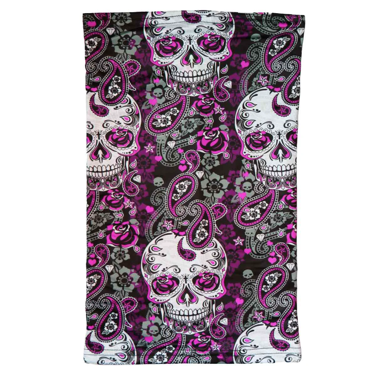 World-Class Hot Leathers HWN2008 Paisley Skull Neck Gaiter Mask Excellent