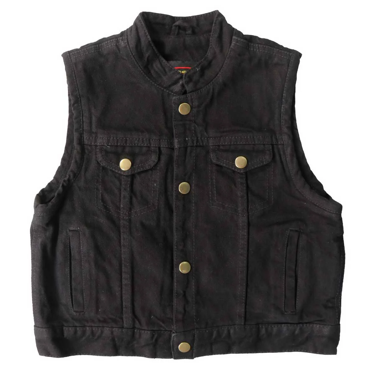 Pure Hot Leathers K1004 Kids Toddler Black Denim Vest Elite