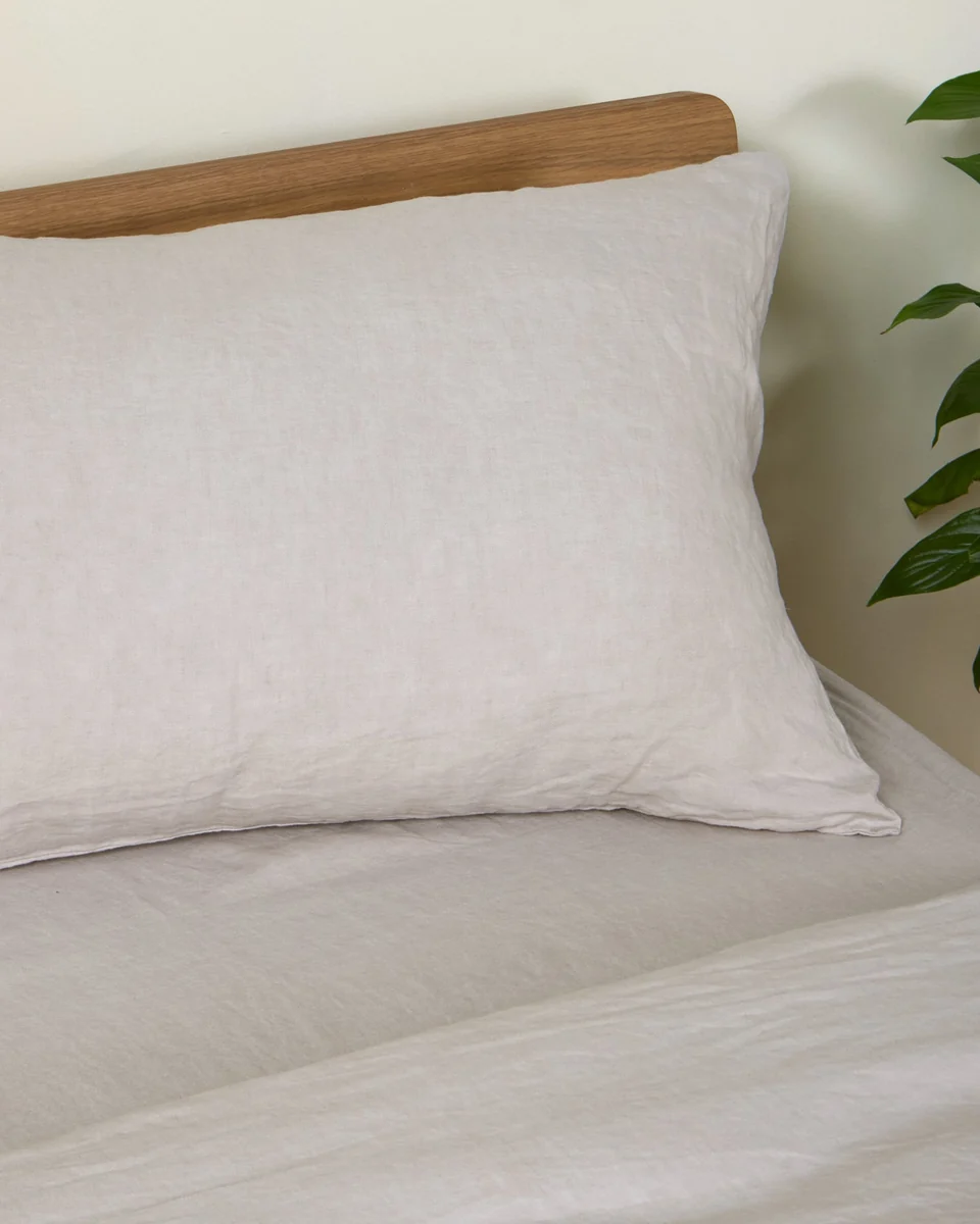 Advanced Foxford Nacre Pure Linen Pillowcase Genuine