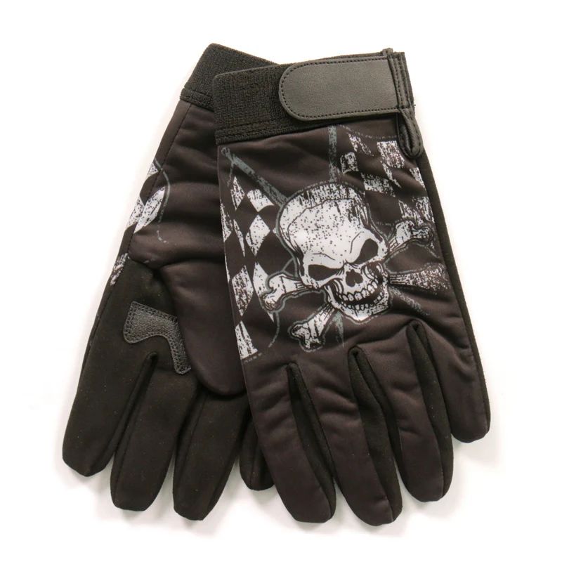 Traditional Hot Leathers GVM3006 Sublimated Checkered Flags Mechanics Glove Natural