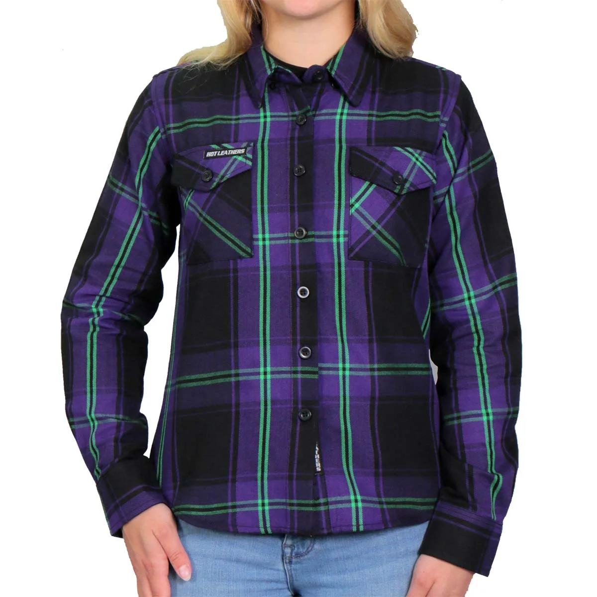 Original Design Hot Leathers FLL3006 Ladies ‘Voodoo’ Flannel Long Sleeve Shirt Easy-to-Use
