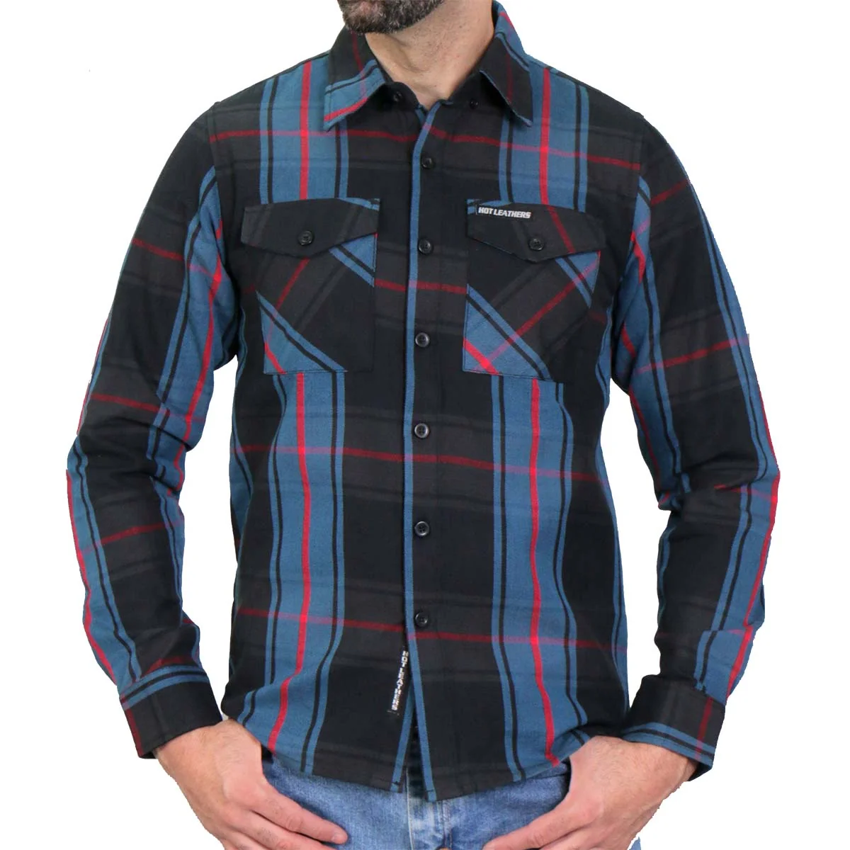 Quality Hot Leathers FLM2012 Men’s Long Sleeve The King Flannel Long Sleeve Shirt Healthy