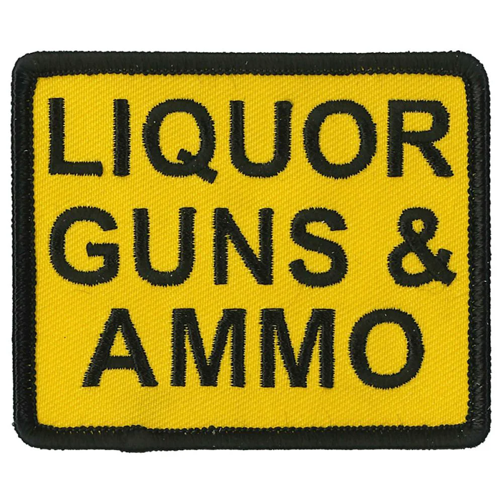 Reliable Hot Leathers PPL9829 Liquor Guns Ammo 3 x 3 Patch Responsible