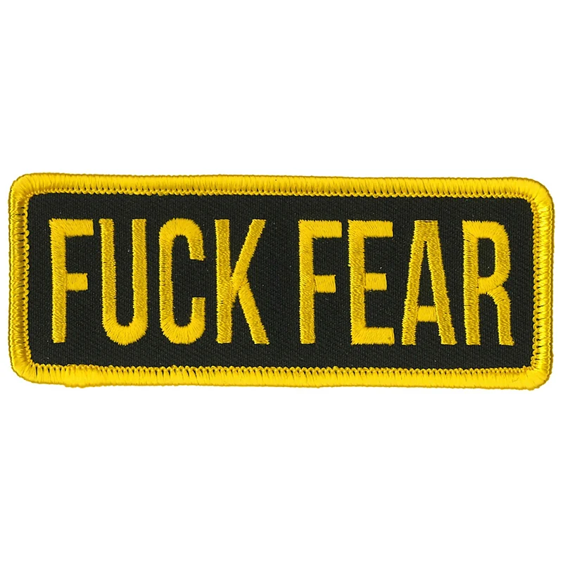 Superior Hot Leathers PPL9856 Fuck Fear 4 x 2 Patch Relaxed