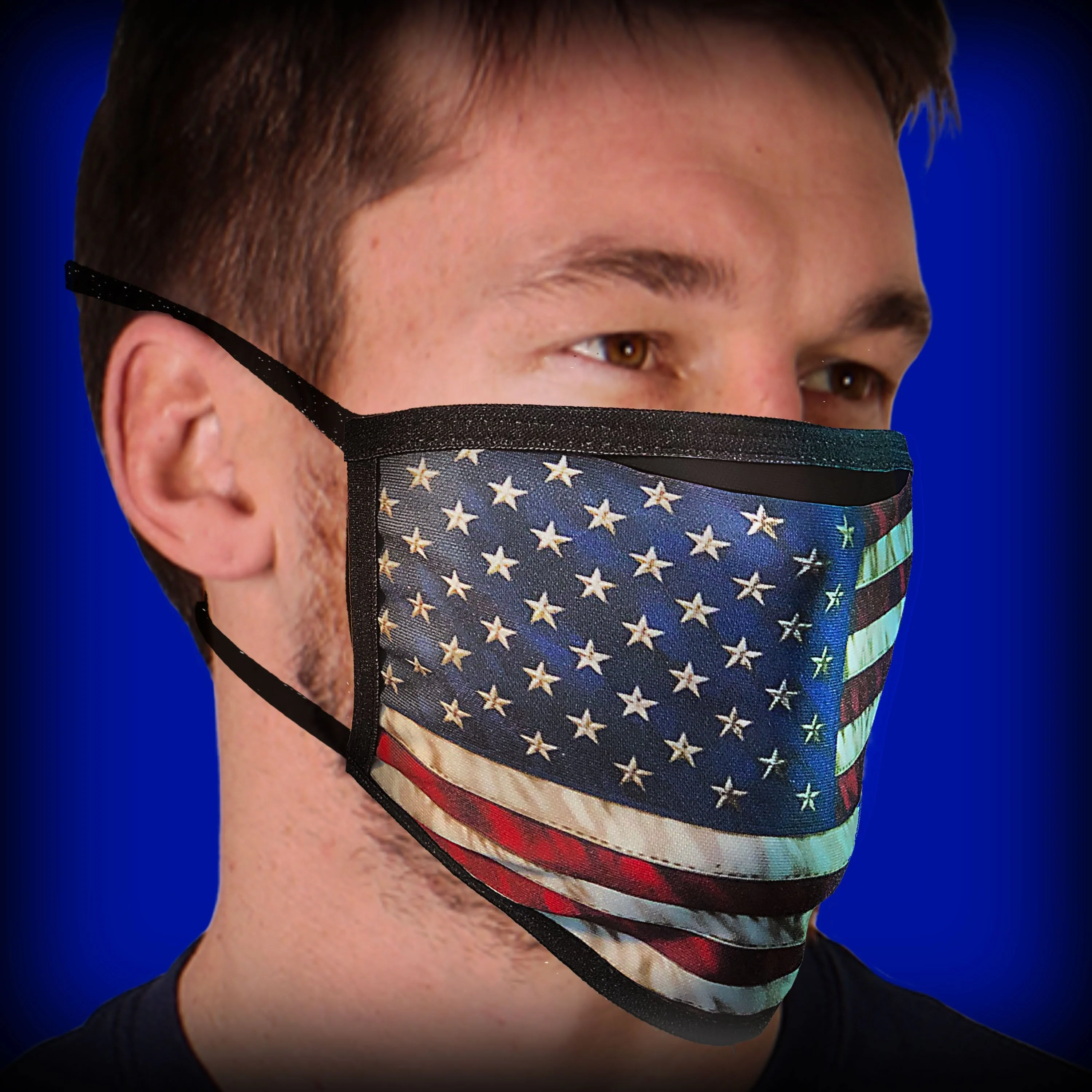 Efficient Hot Leathers FMD1014 Vintage Flag Face Mask Selected