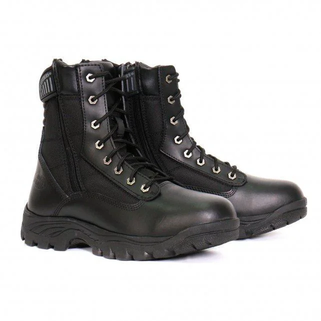 Practical Hot Leathers Men’s Night Patrol Black Lace-Up Boots – BTM1012Night PatrolNight Patrol Artisan