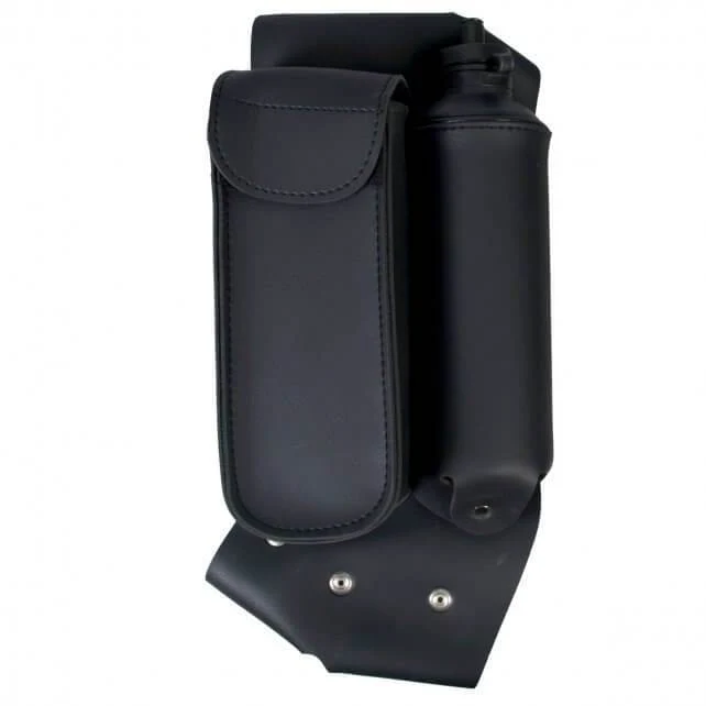 Quality Hot Leathers FCA1001 Road King Fairing Case Storage Pouch with Bottle Holder-Left Side Specialty