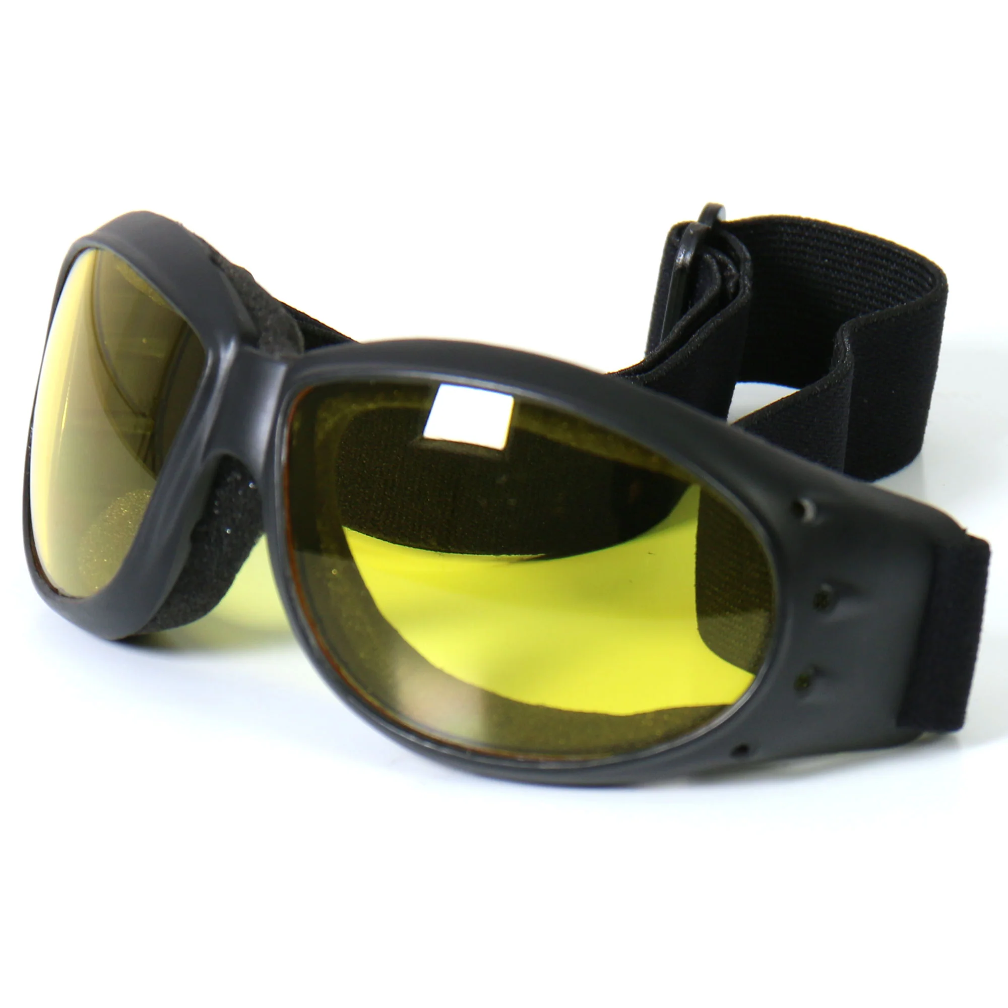Fashionable Hot Leathers SGG1007 Eliminator Style Motorcycle Riding Goggles with Clear Lenses Innovative