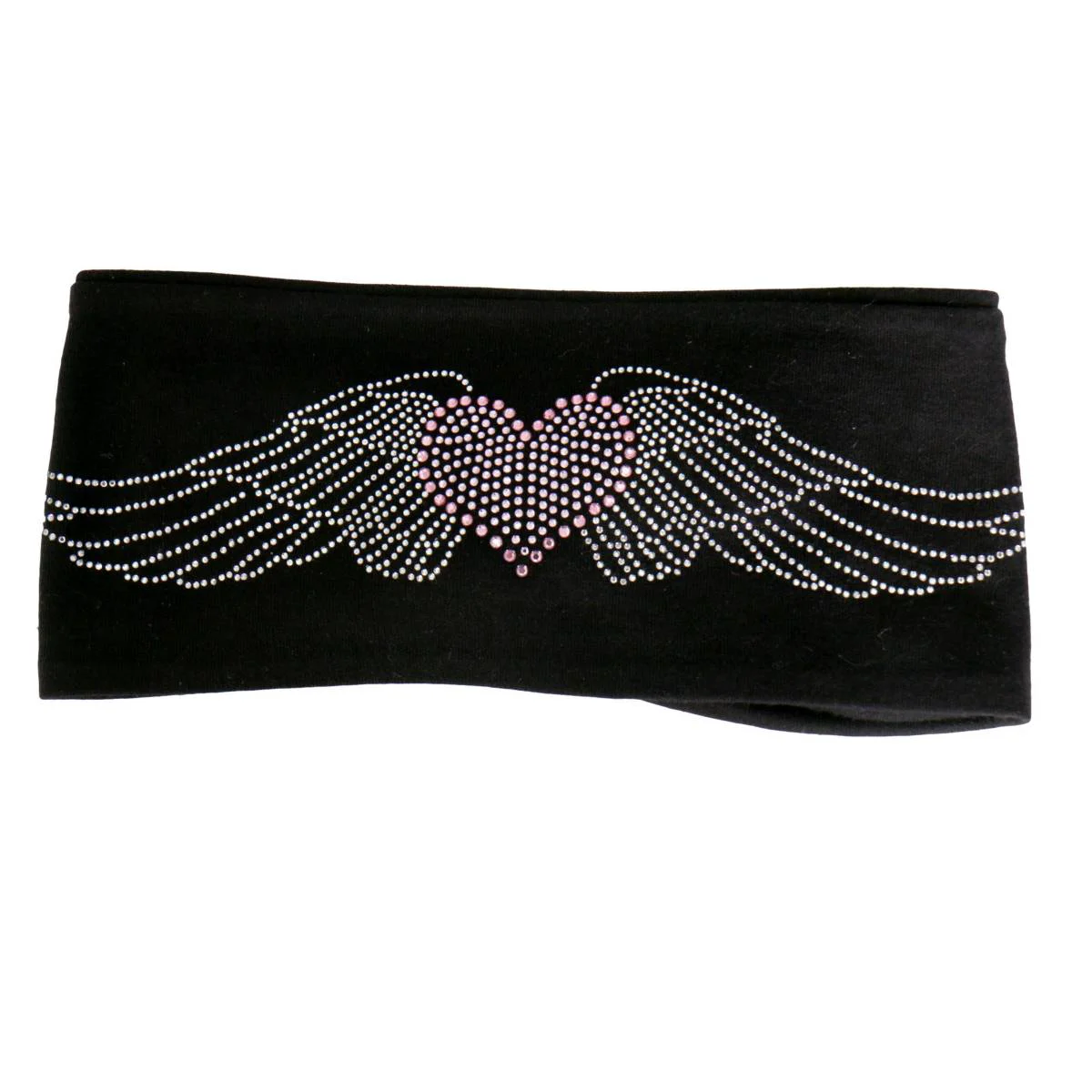 Minimalist Hot Leathers RWC1003 Heart with Wings Bling Headwrap Smooth