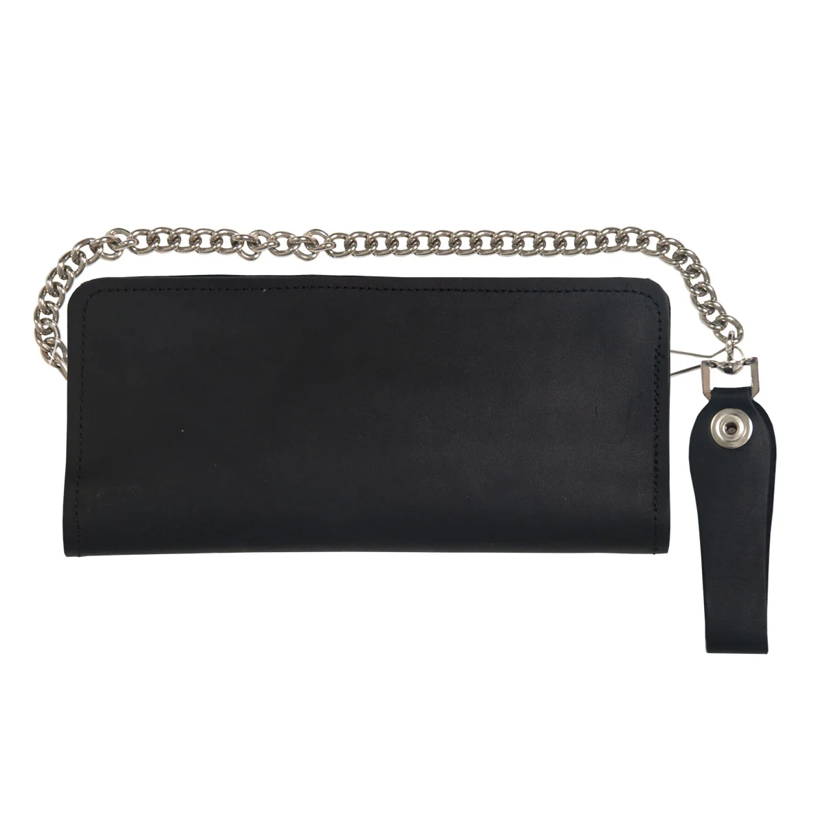 Comfortable Hot Leathers WLC2201 Double Fold 4 Pocket Leather Wallet with Chain Traditional