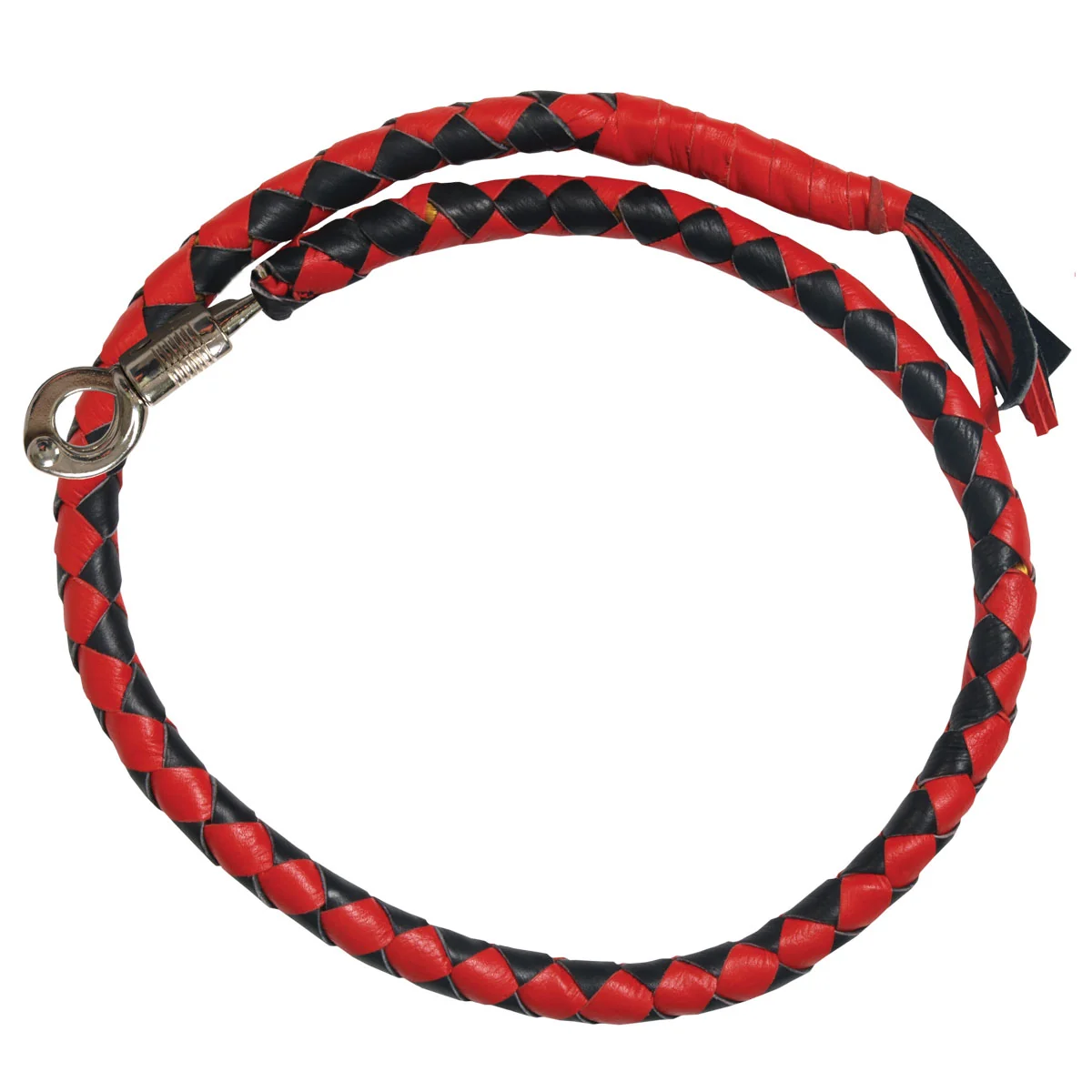 Organic Hot Leathers MWH1102 Get Back Red and Black Leather Whip High-Grade