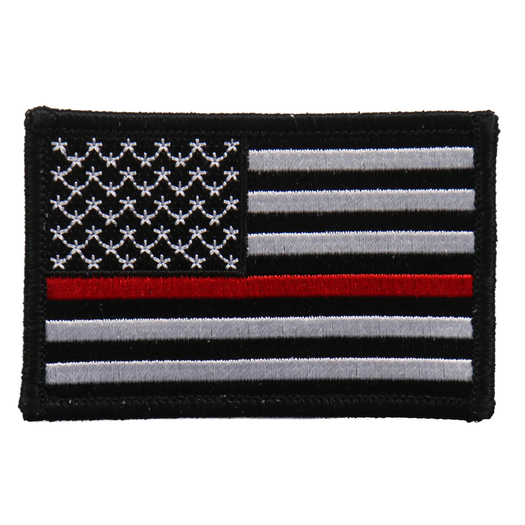 Prestigious Hot Leathers PPF5112 Flag Thin Red Line Embroidered 3 x2 Patch Safe