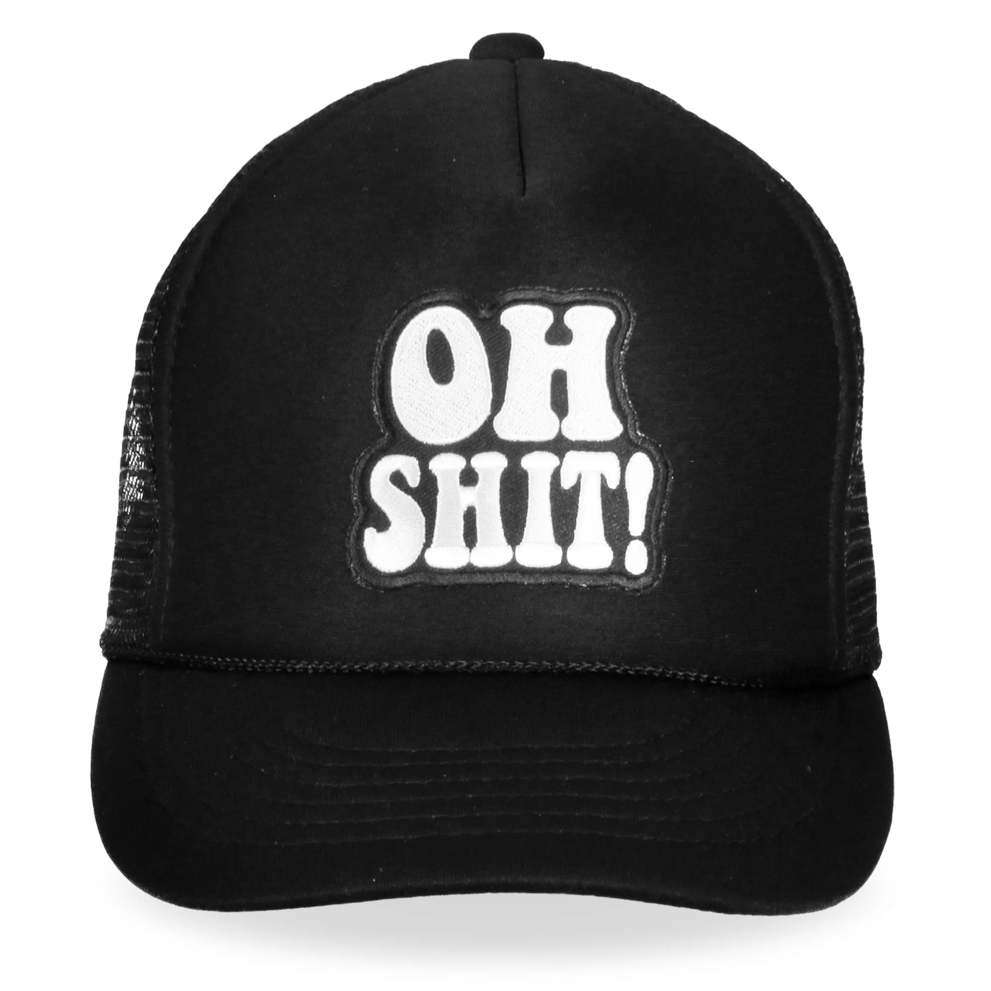 Soft Hot Leathers GSH1006 Oh Shit Trucker Black Hat Quality
