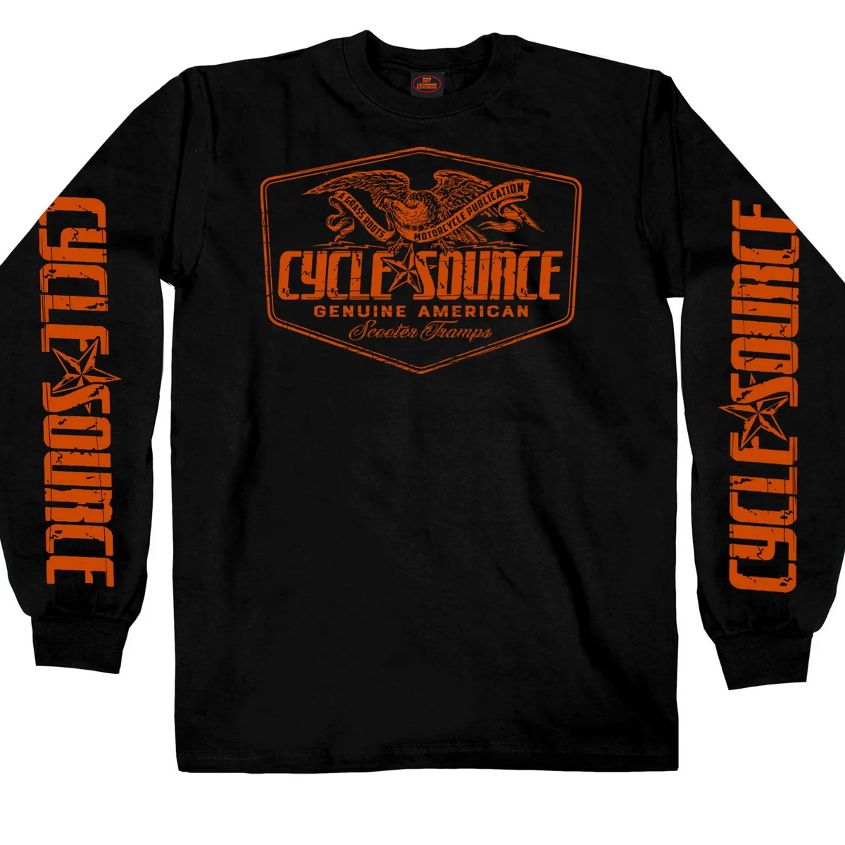 Superior Cycle Source Magazine CSM2010 Men s Eagle Black Long Sleeve Black Shirt Convenient