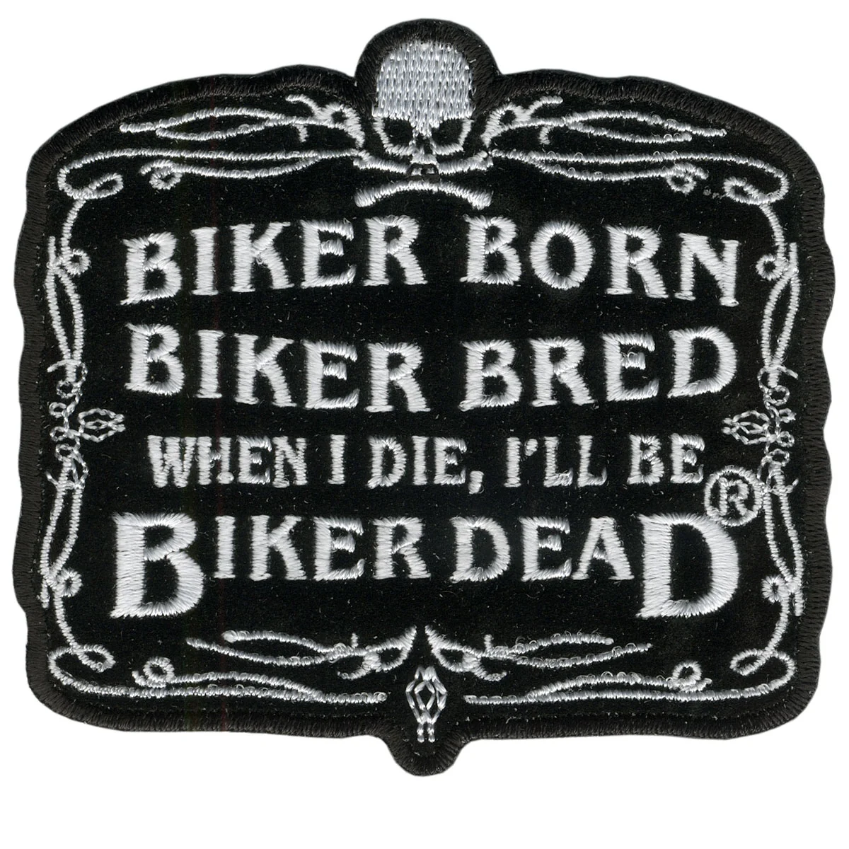Luxury Hot Leathers PPA2072 Biker Born 4 x 3 Patch Smart