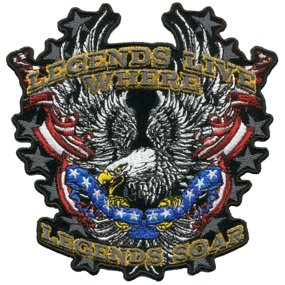 Reliable Hot Leathers PPA5657 Legends Soar Patriotic Eagle 11 x 11 Patch Easy-to-Use