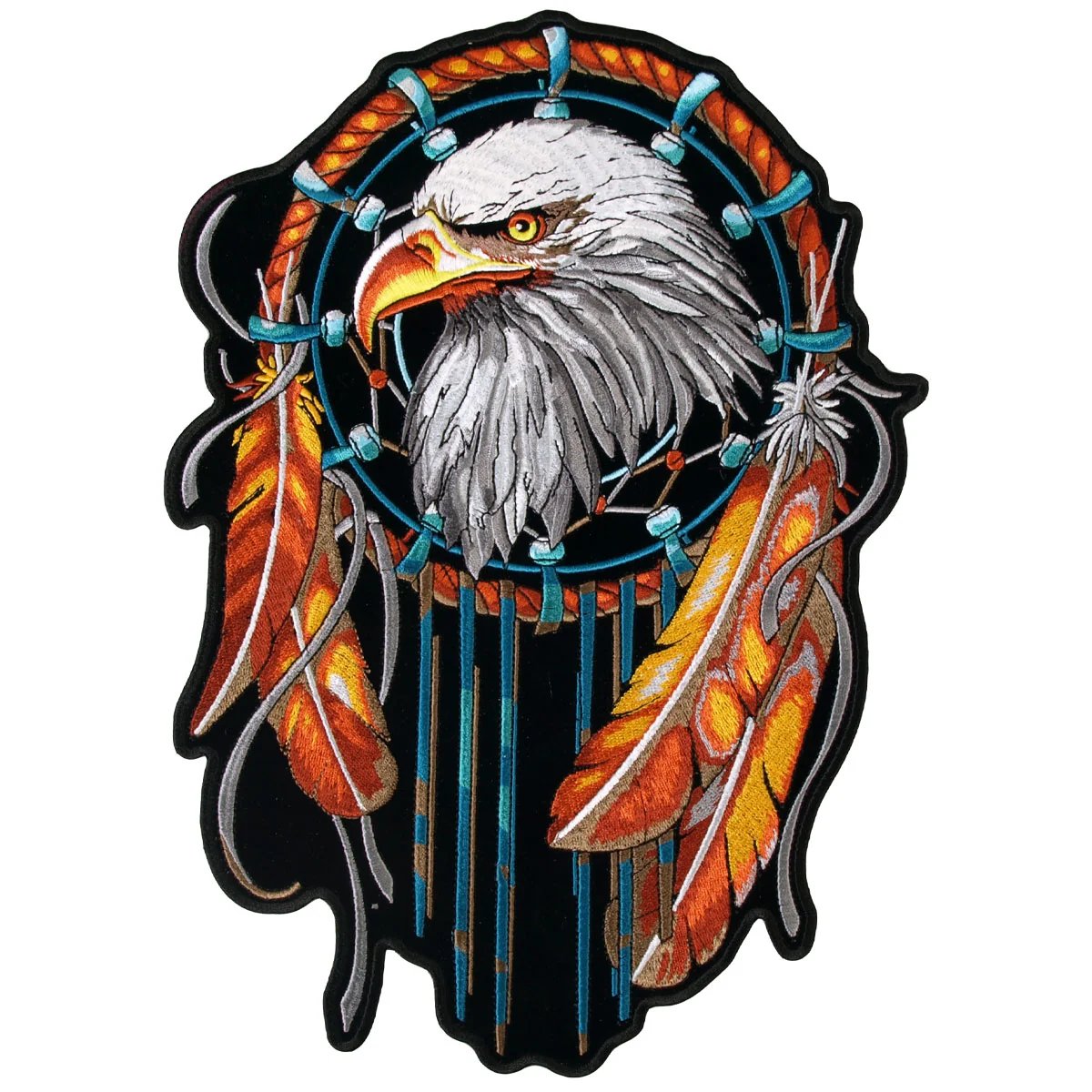 Traditional Hot Leathers PPA6839 Eagle Dream Catcher 8 x 12 Patch Crafted
