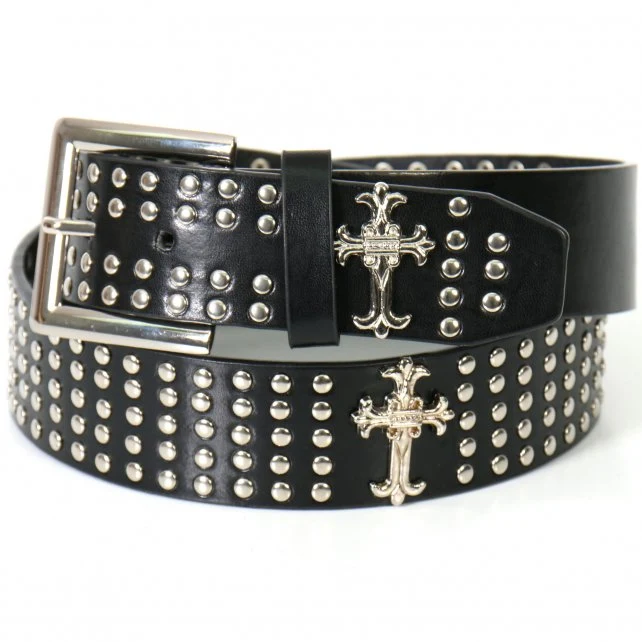 Unique Hot Leathers BLA1033 Center Weave Black Leather Belt Easy-to-Use
