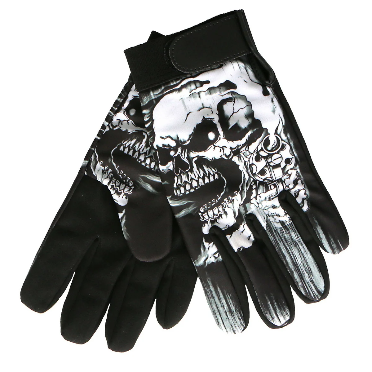 Healthy Hot Leathers GVM3004 Men’s Black ‘Assassin’ Textile Mechanic Gloves Enhanced
