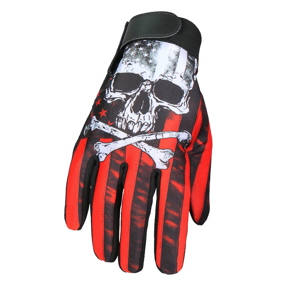 Top-Quality Hot Leathers GVM3003 Flag Skull Mechanics Glove Crafted