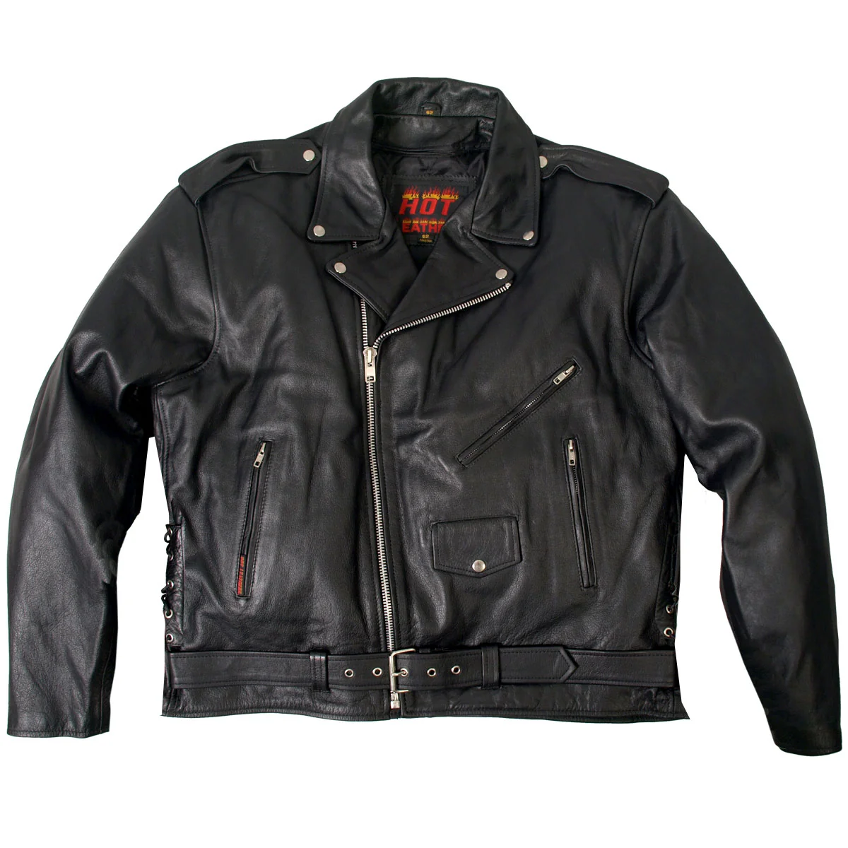 User-Friendly Hot Leathers Men’s Old Guard Leather Motorcycle Jacket – JKM1002 OLD GUARD Smart