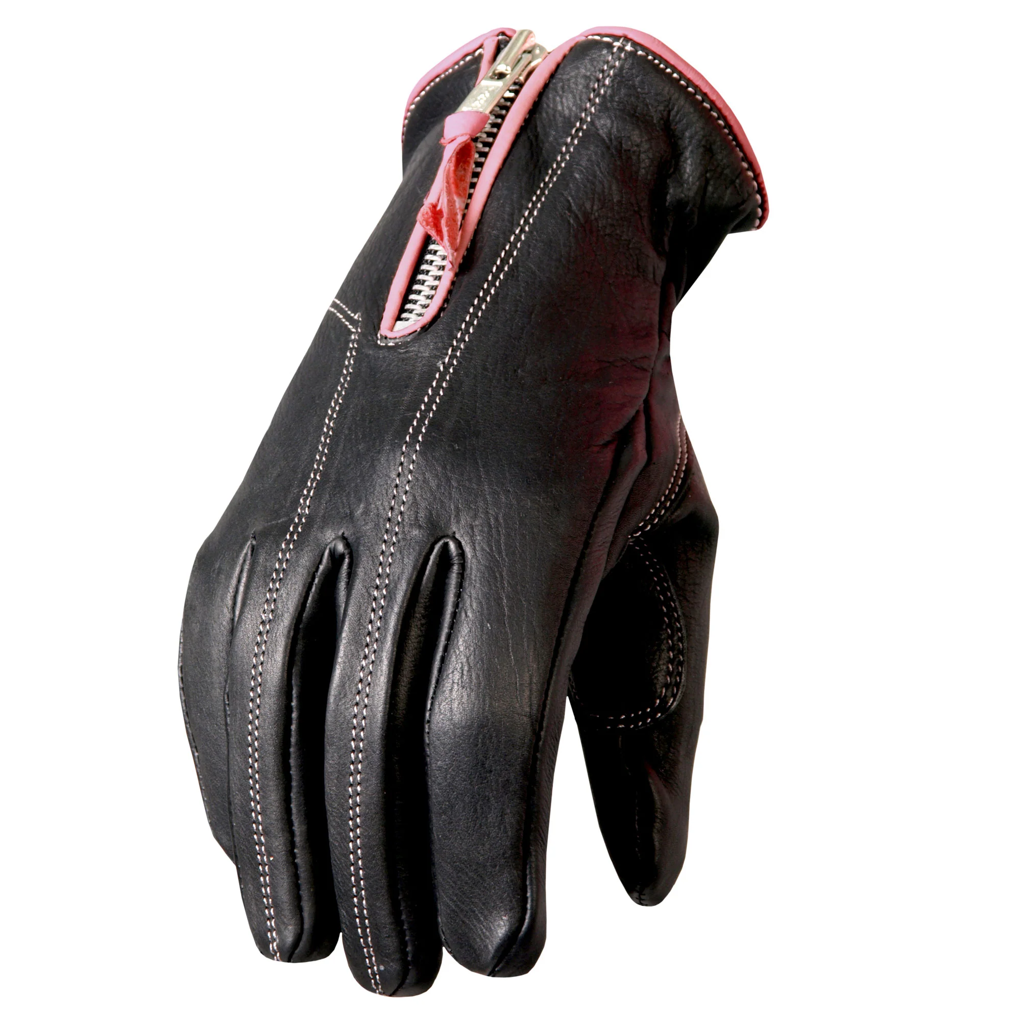 Exclusive Hot Leathers GVL1009 Ladies Driving Gloves with Pink Piping Effective