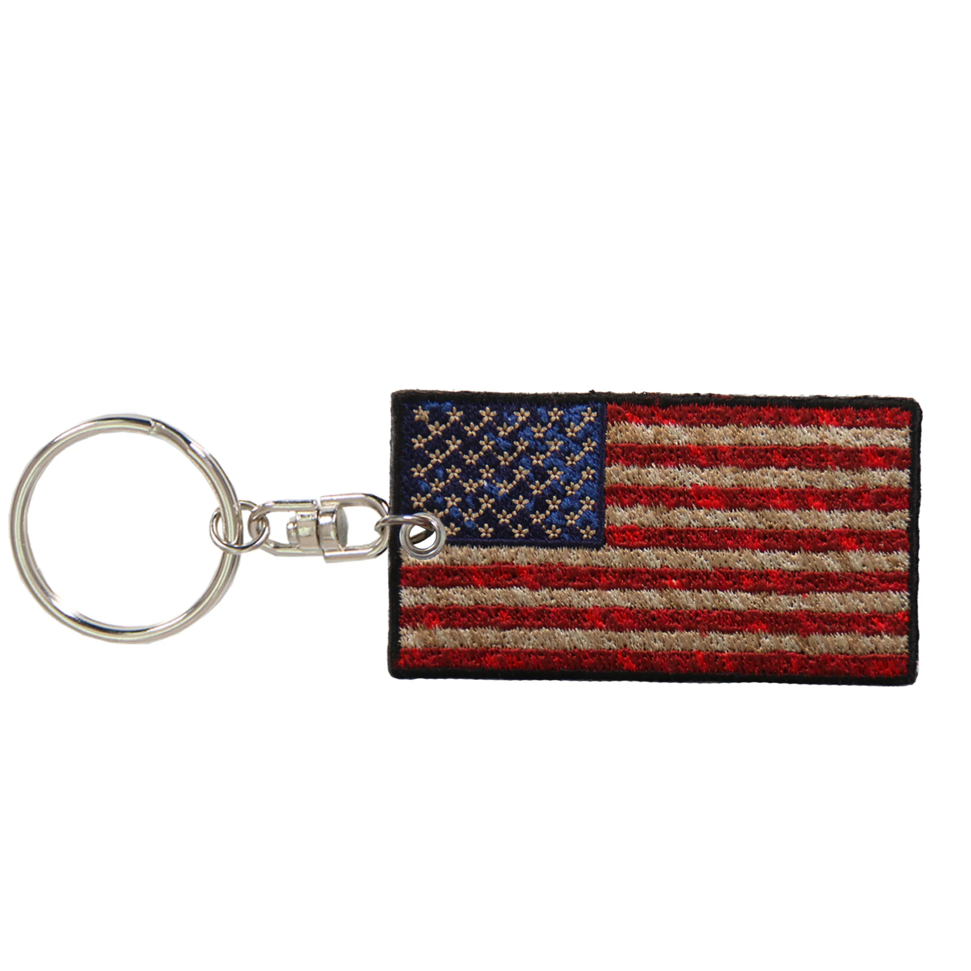 Functional Hot Leathers KCH1072 Key Patch Distressed American Flag Dependable