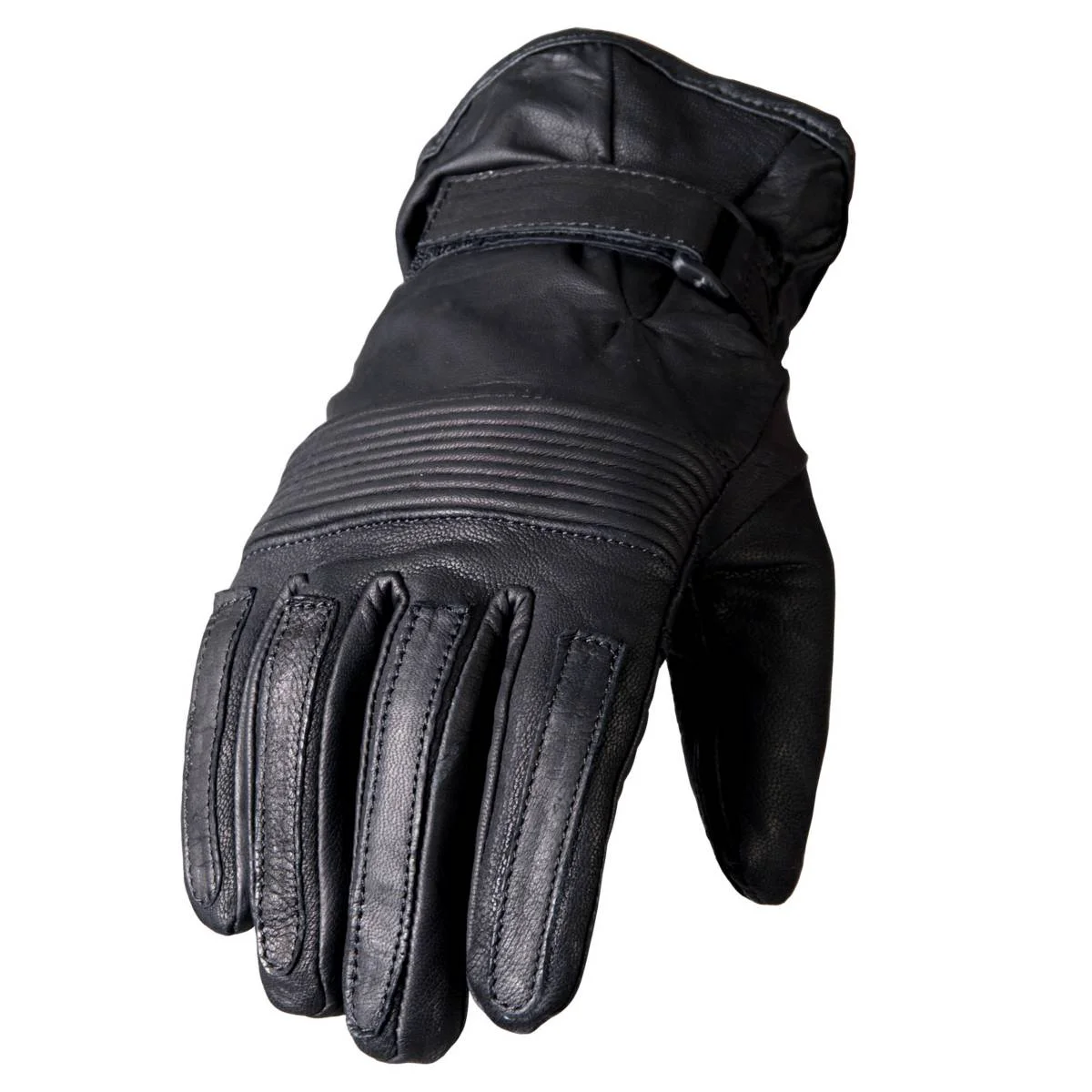 Minimalist Hot Leathers GVM1002 Ribbed Knuckles Unlined Leather Glove Breathable