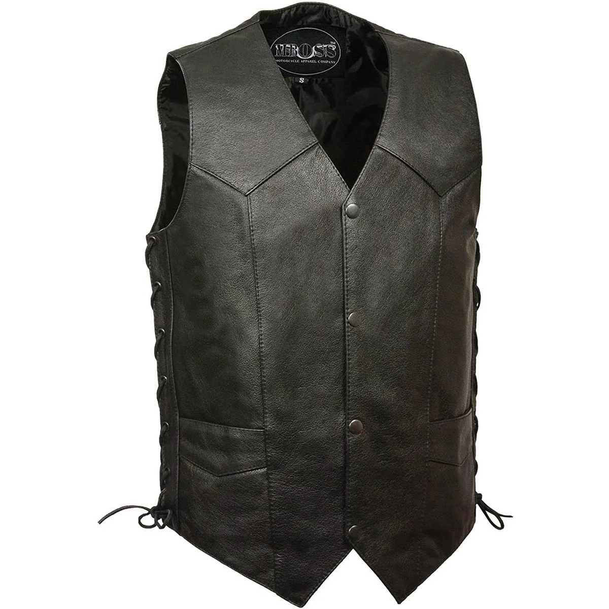 Eco-Friendly M-Boss Motorcycle Apparel BOS13516T Men s Black Tall Size Conceal and Carry Classic Biker Leather Vest Advanced