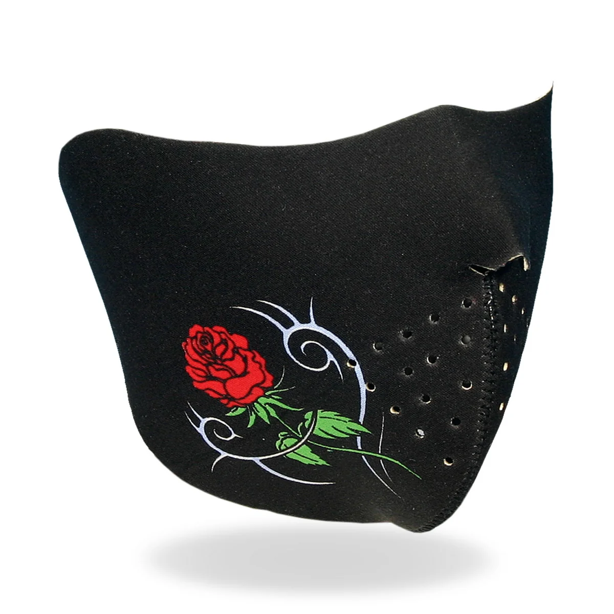 World-Class Hot Leathers FMB1003 Ladies Tribal Rose Neoprene 1 2 Face Mask Safe