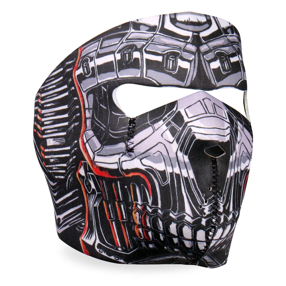 Elite Hot Leathers FMA1022 Robo Skull Neoprene Face Mask Exclusive