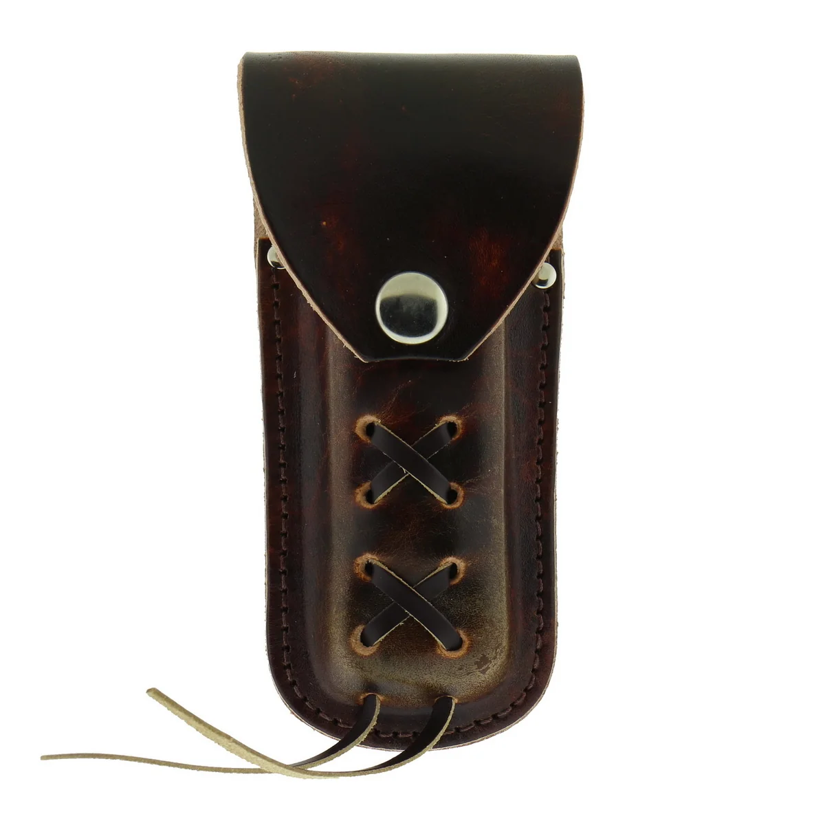 Superior Hot Leathers CSF1002 Brown Leather Laced Knife Case Elegant