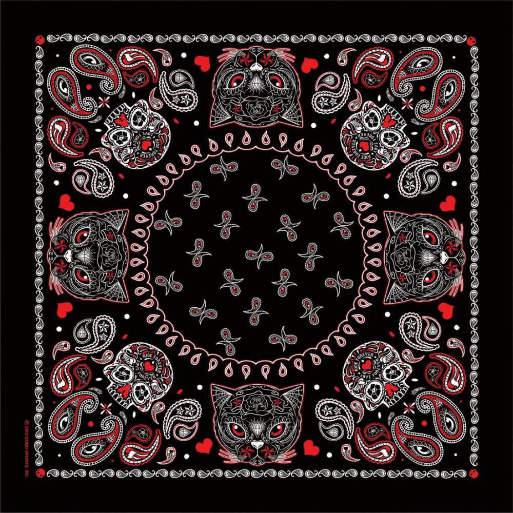 Fast Hot Leathers BAB1076 Sugar Cat Poco Loco Bandana Fine