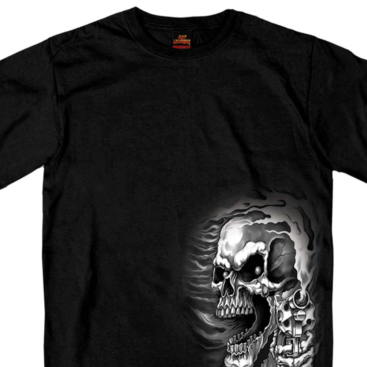 Relaxed Hot Leathers GMD1076 Men’s ‘Assassin’ Double Sided Black T-shirt Luxury