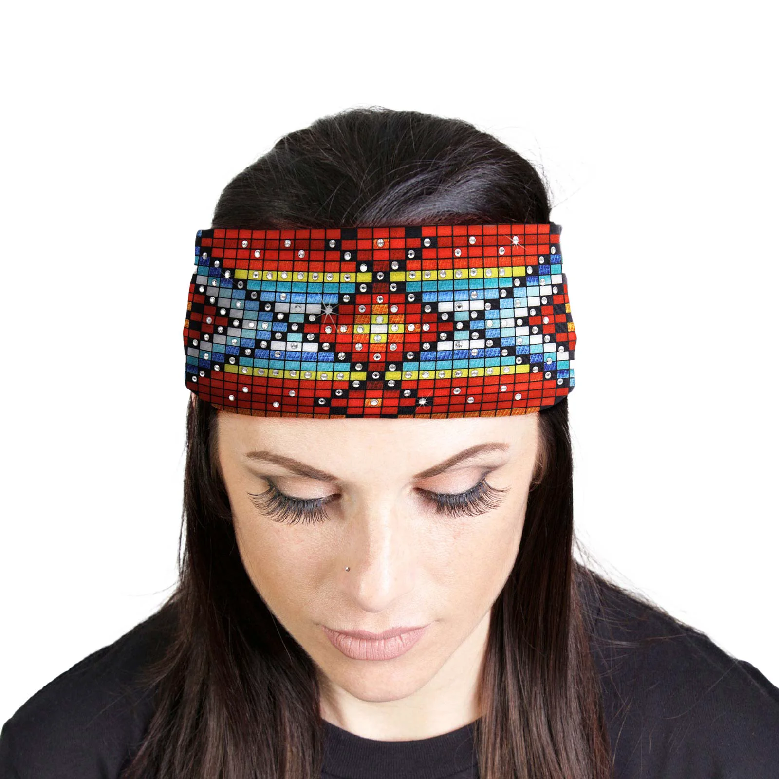 Reliable Milwaukee Leather Bling Designed Wide Headbands-Headwraps for Women Biker Bandana with American Pattern – MLA8031 Practical
