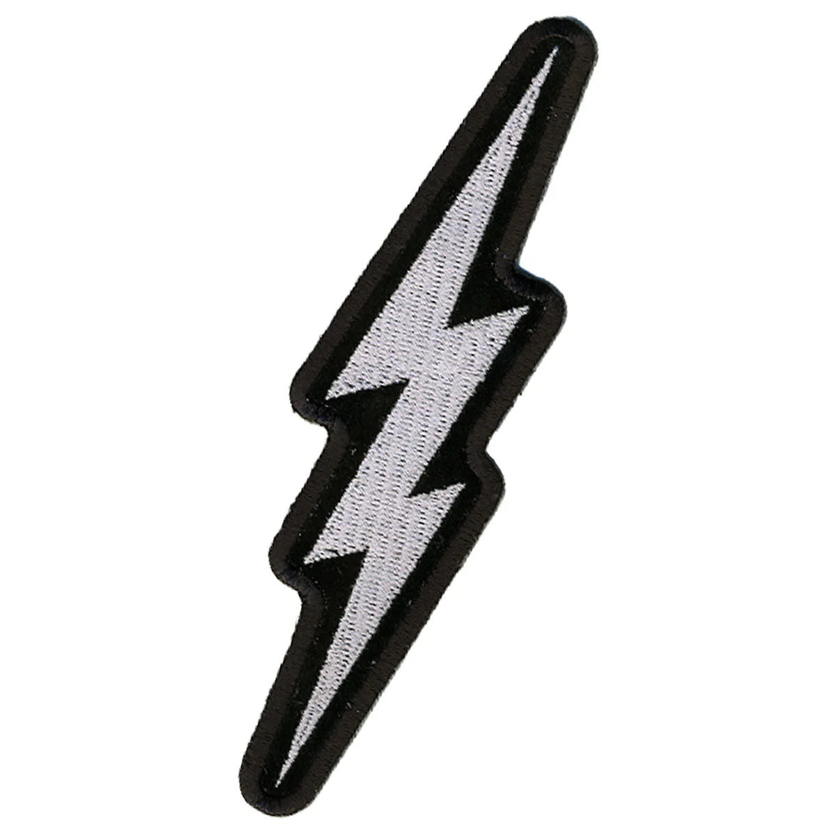 Natural Hot Leathers Silver Lightening Bolt 2 x 5 Patch PPA4192 Green